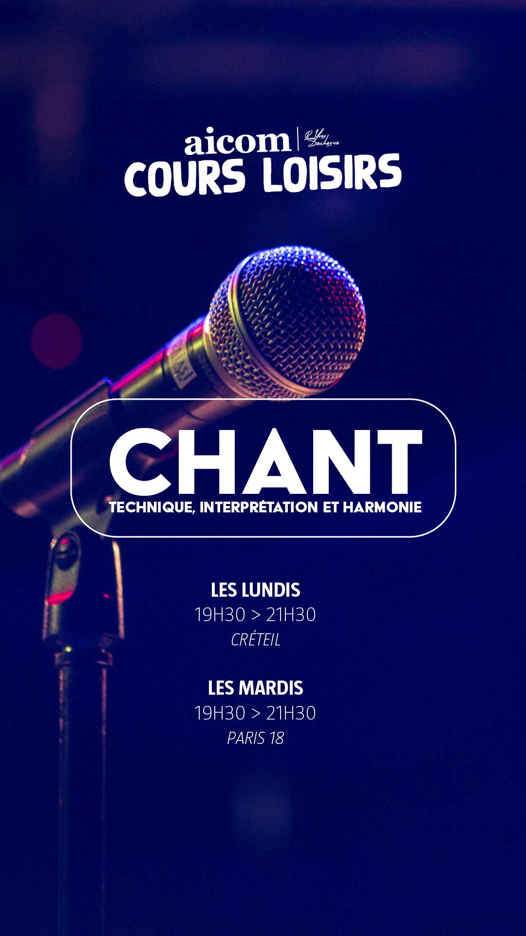 Cours Loisirs - Chant