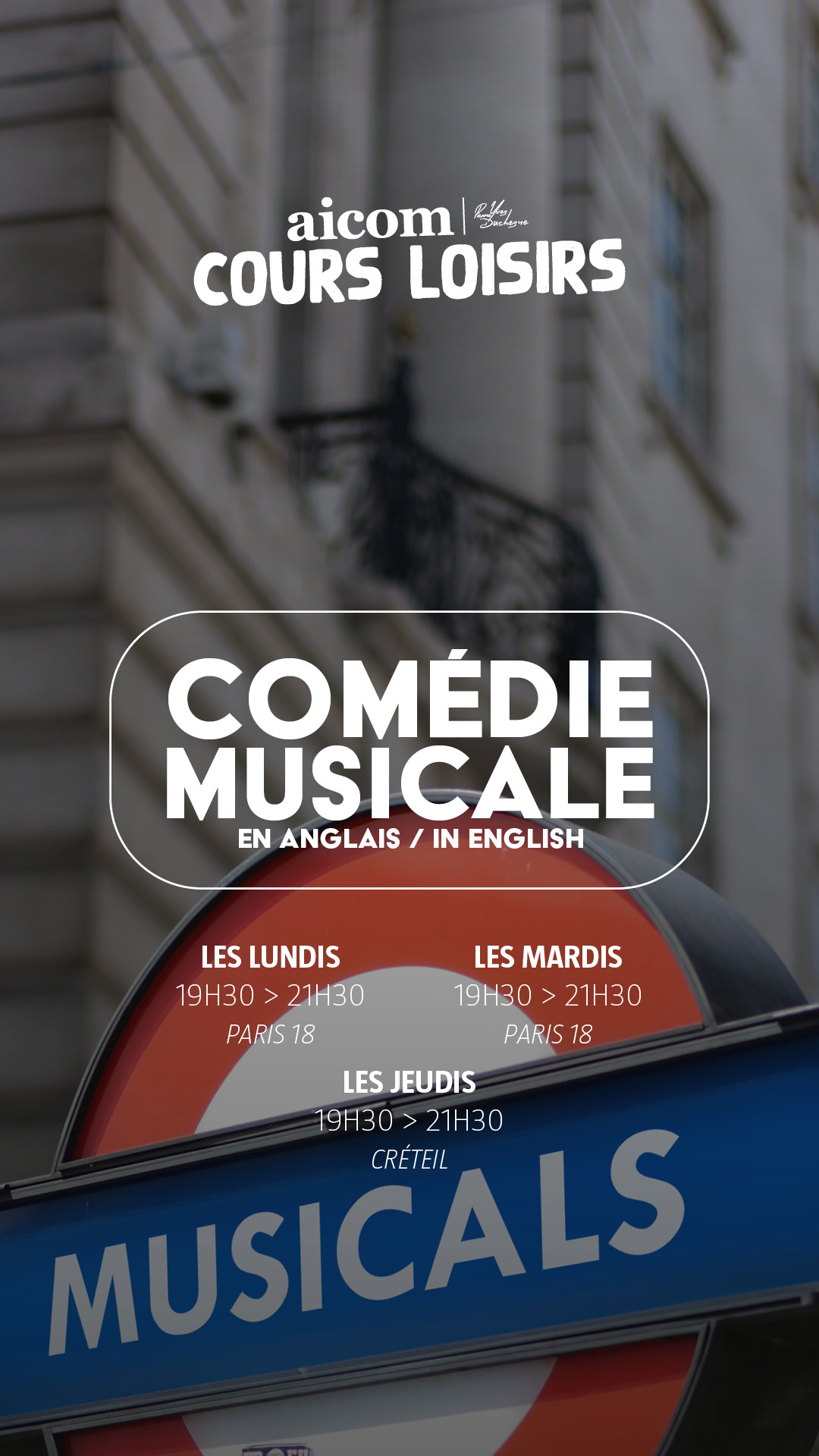 Cours Loisirs - Comedie Musicale en anglais
