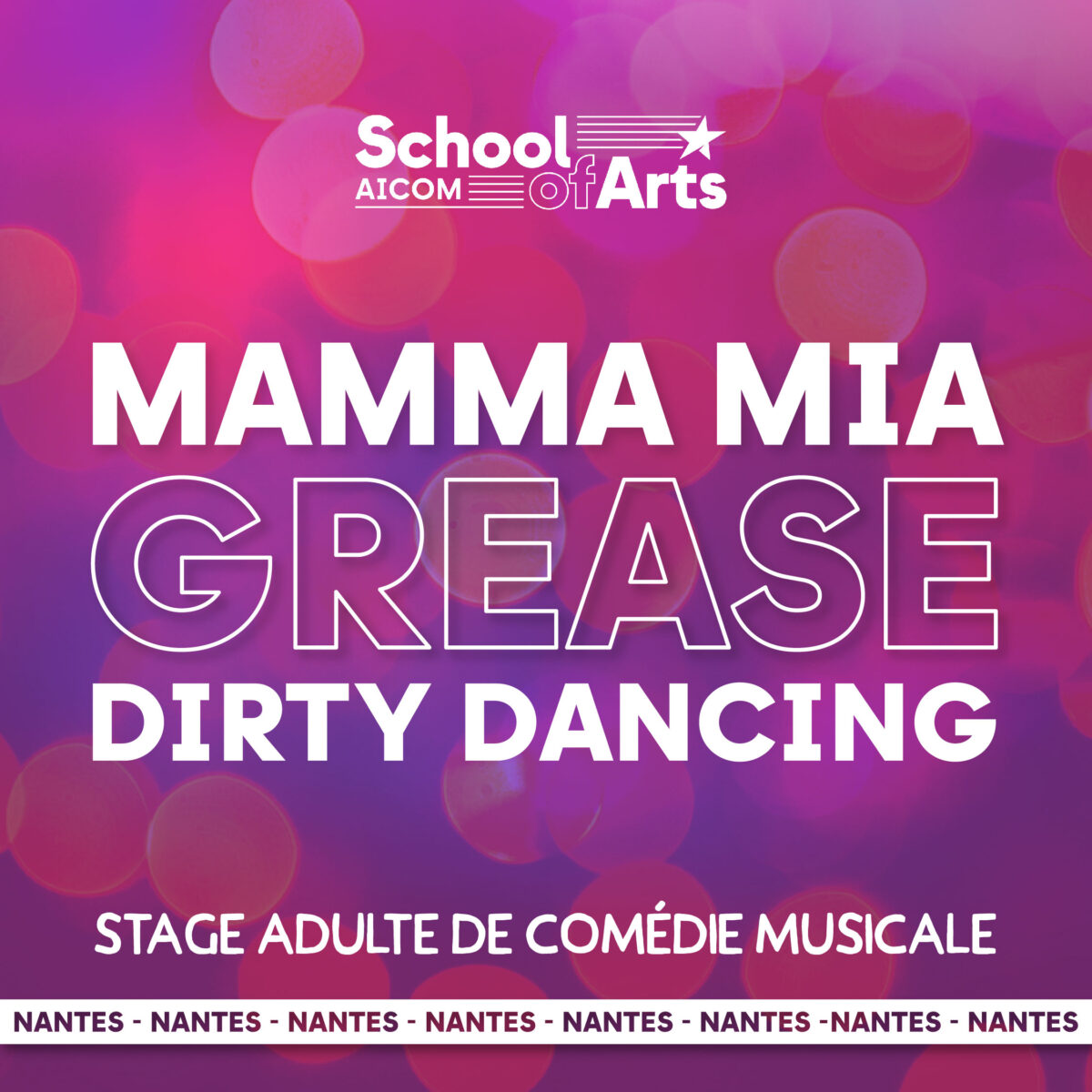 Stage Mamma Mia, Dirty dancing, Grease - Du lundi 25 au vendredi 29 août 2025 - Campus Nantes