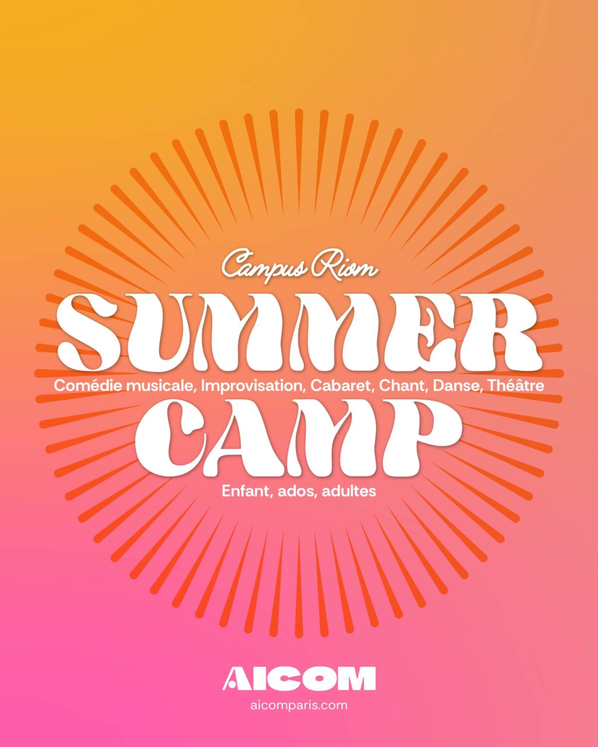 SUMMER CAMP - Pass Summer Teens Théâtre – Stage ado théâtre & expression - Campus Riom